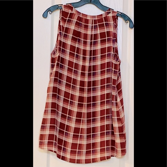 Joie Sleeveless Blouse - Plaid - Picture 2 of 2